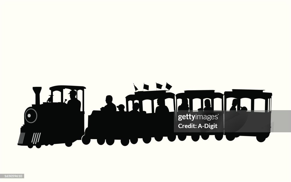Kiddie Train Vector Silhouette