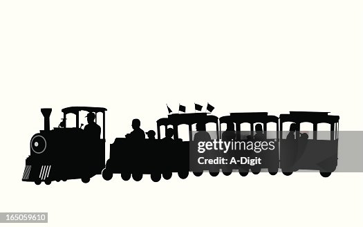 Kiddie Train Vector Silhouette Kiddie Train Vector Silhouette