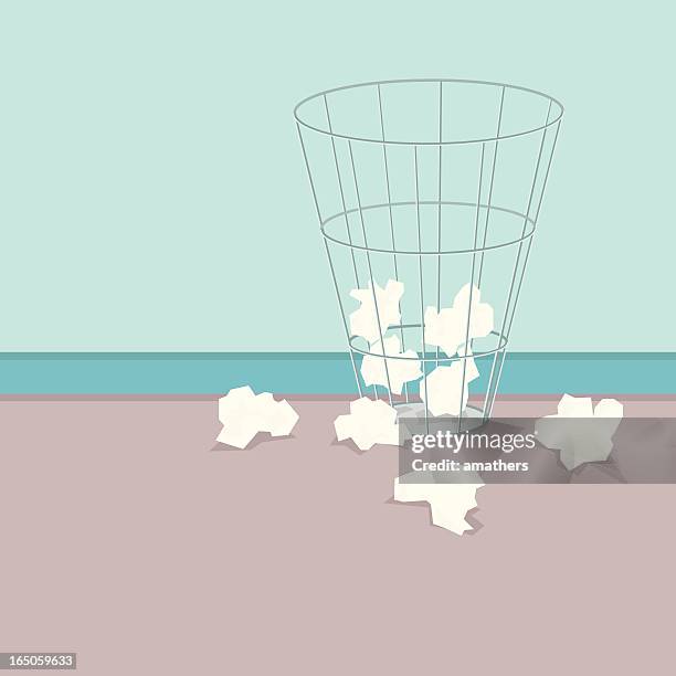 illustrazioni stock, clip art, cartoni animati e icone di tendenza di rifiuti di carta - schiacciato