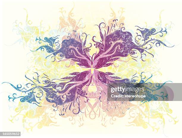 radiating - himalayan stock illustrations