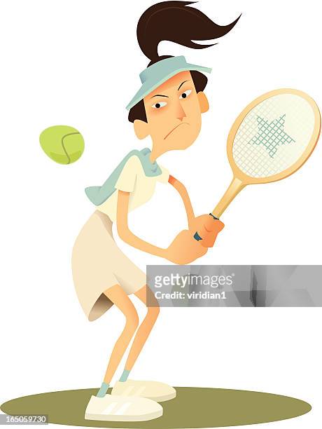 tennis ace - sun visor stock illustrations