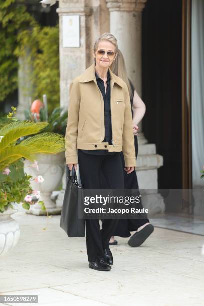 Charlotte Rampling is seen arriving at the 80th Venice International Film Festival 2023 on August 31, 2023 in Venice, Italy.