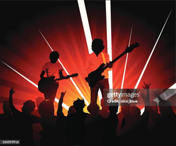 rockers - singer isolated stock illustrations