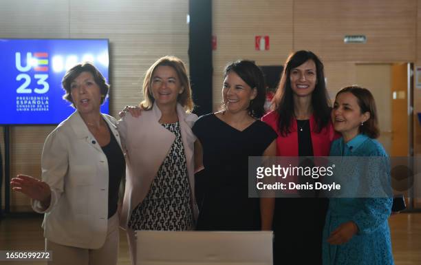 Catherine Colonna, French Foreign Minister, Tanja Fajon, Deputy Prime Minister and Foreign Minister of Slovenia, Annaiena Baerbock, German Foreign...