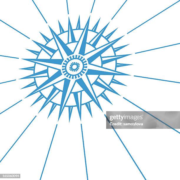 wind rose compass - nautical chart stock illustrations