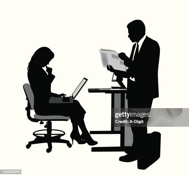 date vector silhouette - person using screen reader stock illustrations