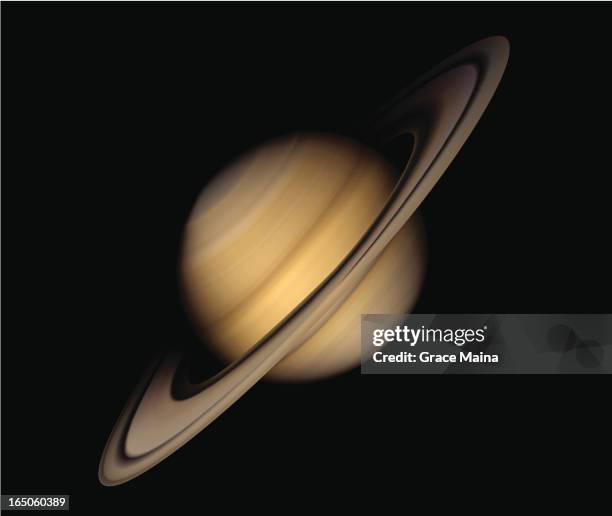 ilustraciones, imágenes clip art, dibujos animados e iconos de stock de planeta saturn-vector - saturno