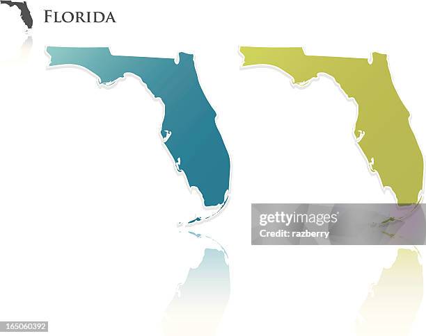 florida state graphic - florida outline stock illustrations