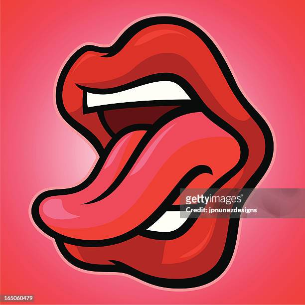 mouth_ahh - sticking out tongue stock illustrations