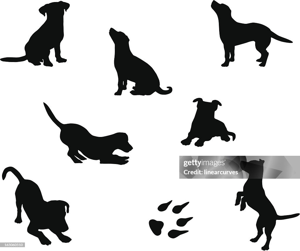 Dog silhouettes