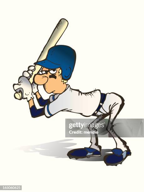 baseball hitter ready to hit - baseball batter stock illustrations