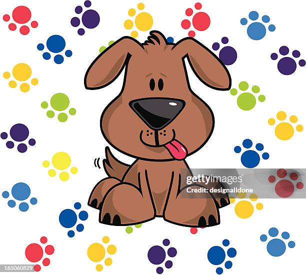 naughty puppy - friend mischief stock illustrations