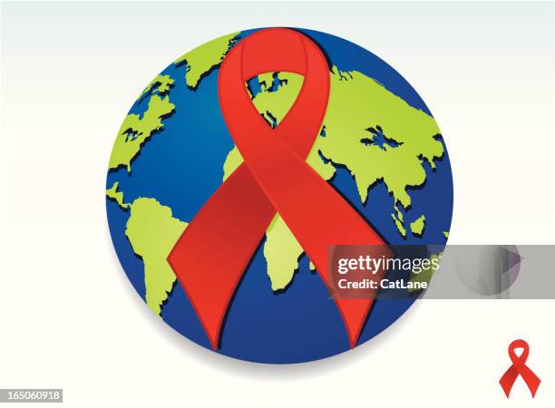 world aids/hiv day background - world aids stock illustrations