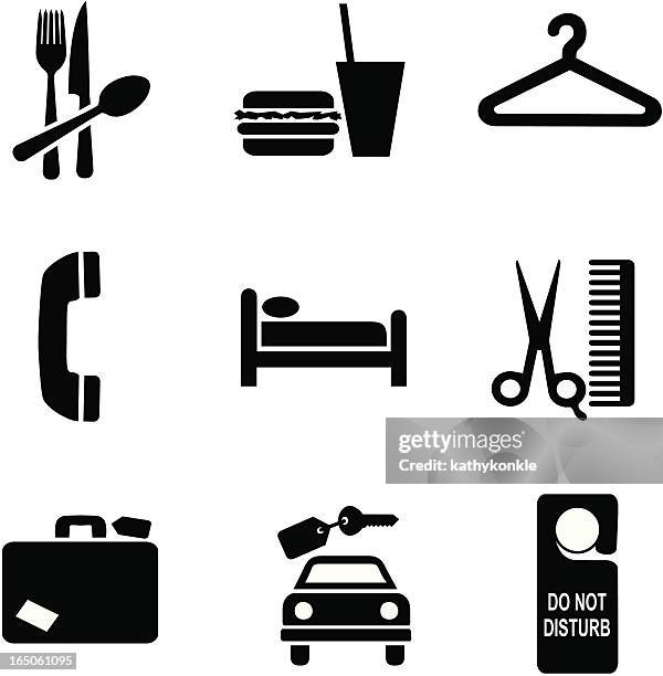 travel - scissors comb stock illustrations