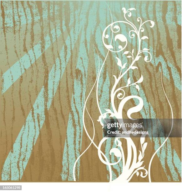 swirls and foliage - scroll background stock illustrations