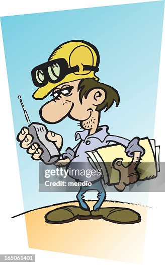 Architect on a construction site Architect on a construction site