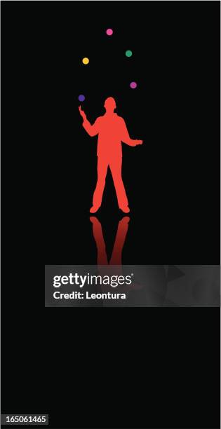 rot-jongleur - jonglieren stock-grafiken, -clipart, -cartoons und -symbole