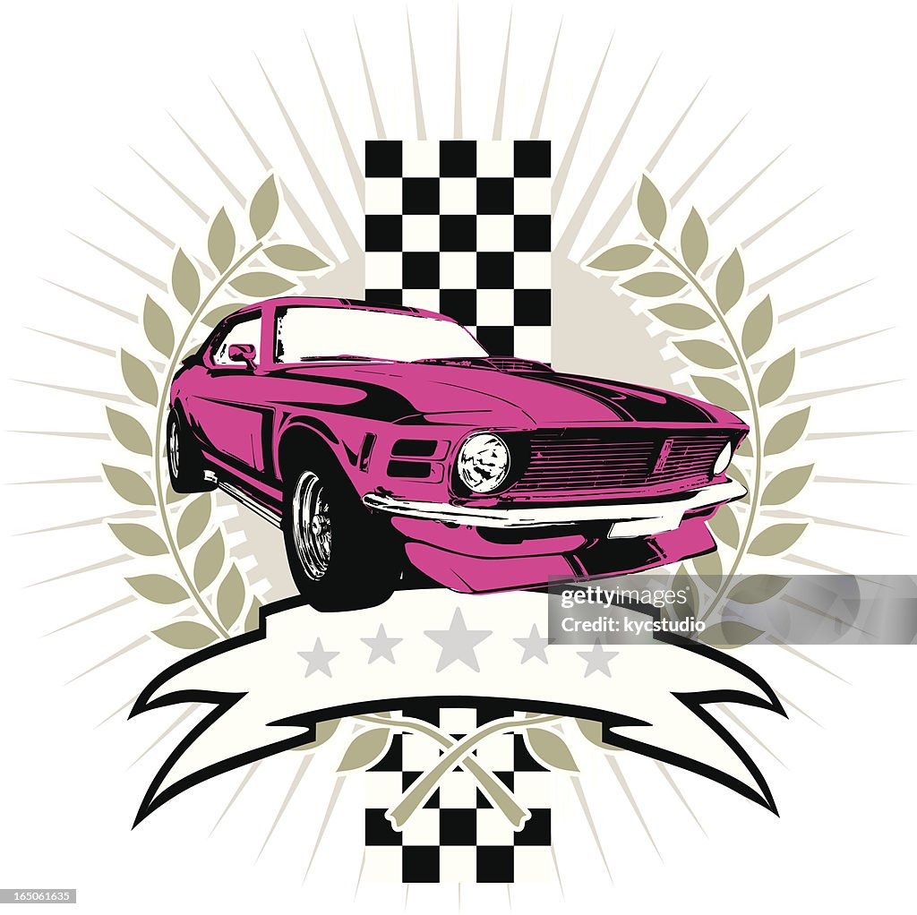 Mustang race emblem