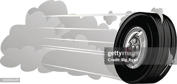 burn rubber - spinning stock illustrations
