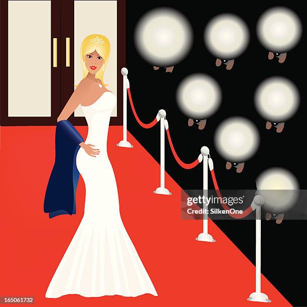 red carpet walk - the variety club showbiz awards inside stock illustrations