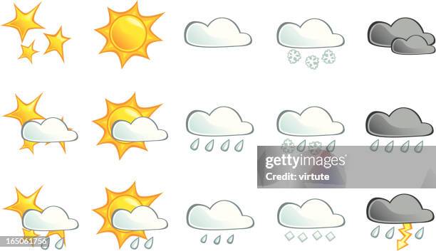 weather icons - sleet stock illustrations