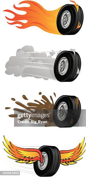 wheel set - mud stock illustrations