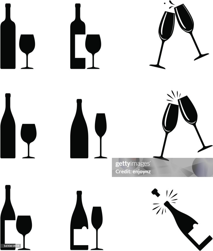 Ícones de vinho