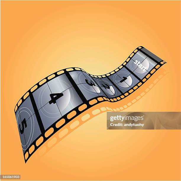 film reel countdown - cinema countdown stock illustrations