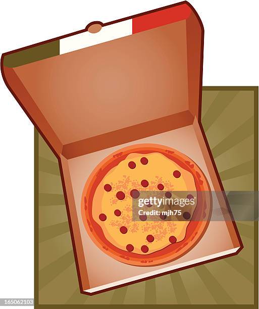 pizza delivery - pizza boxes stock illustrations