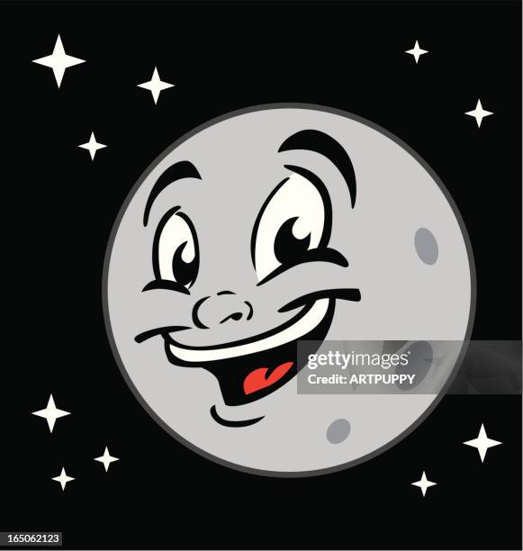happy moon - moonlight stock illustrations