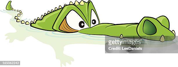 krokodilleder comic - echte krokodile stock-grafiken, -clipart, -cartoons und -symbole