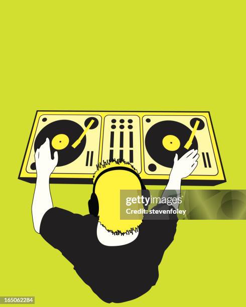 dj - dj decks stock illustrations