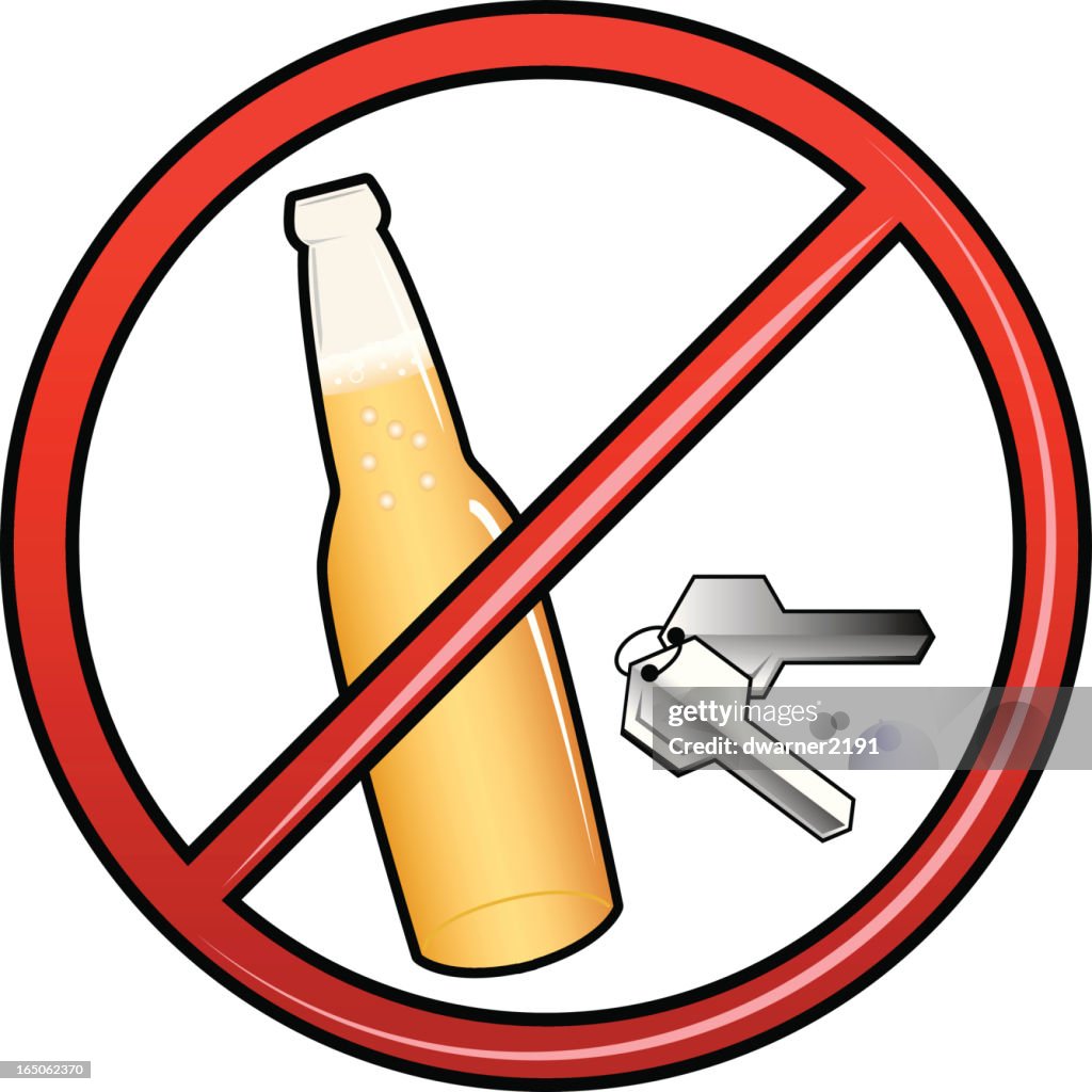 An illustration of don't drive and drink