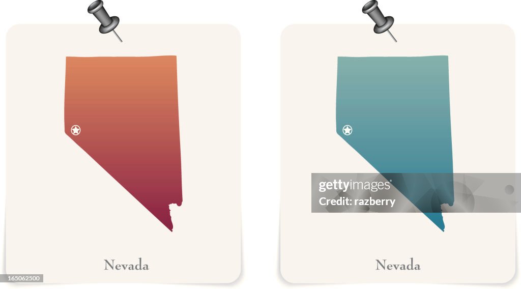 Nevada state Rote und blaue Karten