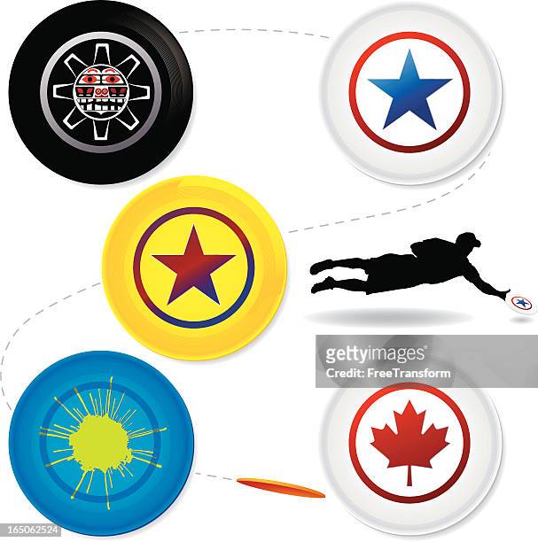 discs for ultimate - frisbee stock illustrations