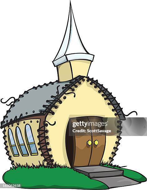 fat chruch - large window stock illustrations