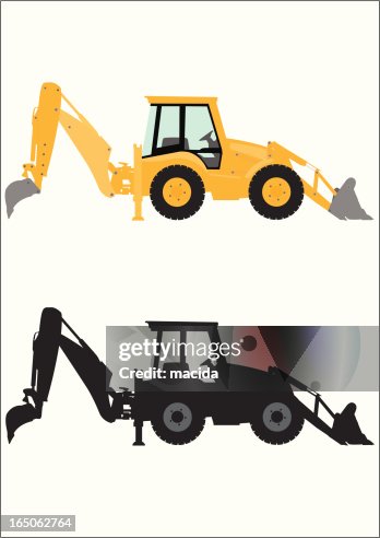 Vector Back Hoe Backhoe High-Res Vector Graphic - Getty Images