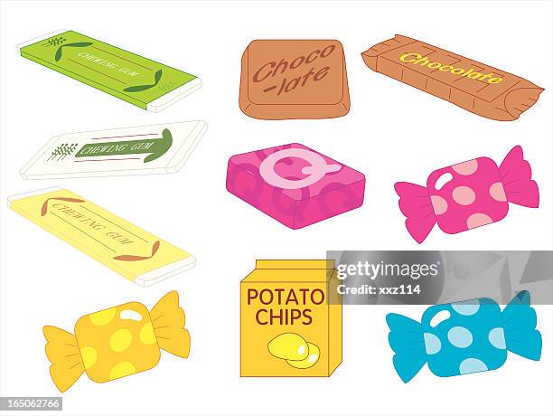 candies - candy chocolate gum stock illustrations