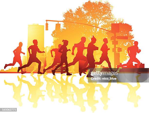 Long Distance Running Clip Art High Res Illustrations - Getty Images