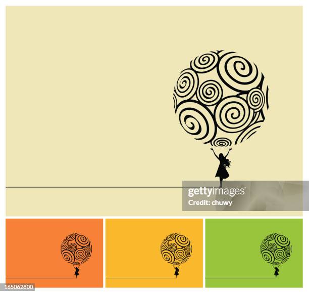 die welt in ihren händen - illustration erleuchtung frau stock-grafiken, -clipart, -cartoons und -symbole