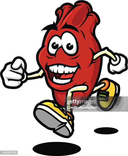 healthy heart - warm up exercise stock illustrations