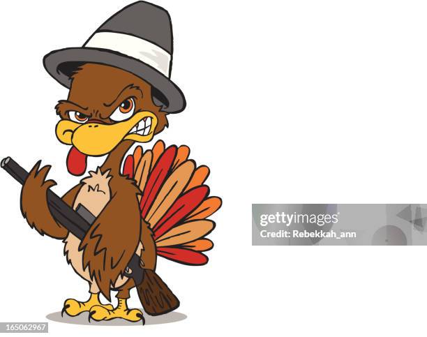 mad turkey!!! - cartoon thanksgiving stock illustrations