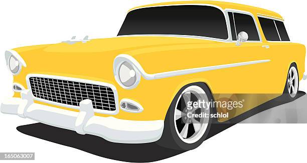 chevy nomad - vintage car stock-grafiken, -clipart, -cartoons und -symbole