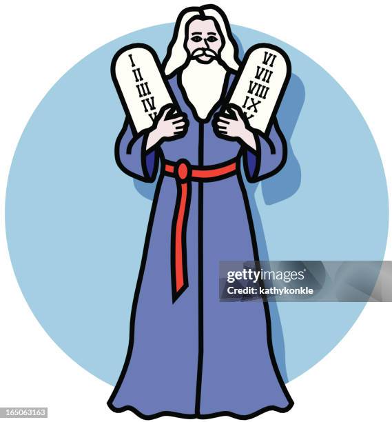 moses icon - moses religious figure stock illustrations