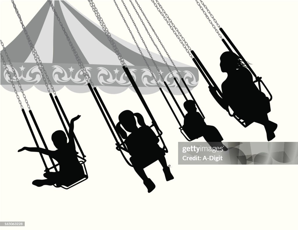 Outline Fair Rides Vector Carnival Rides