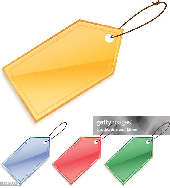 premium gift tags - drop shadow vector stock illustrations