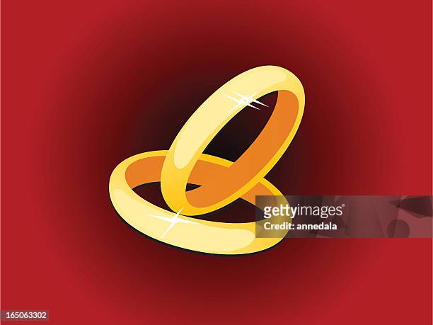 wedding rings - married stock illustrations
