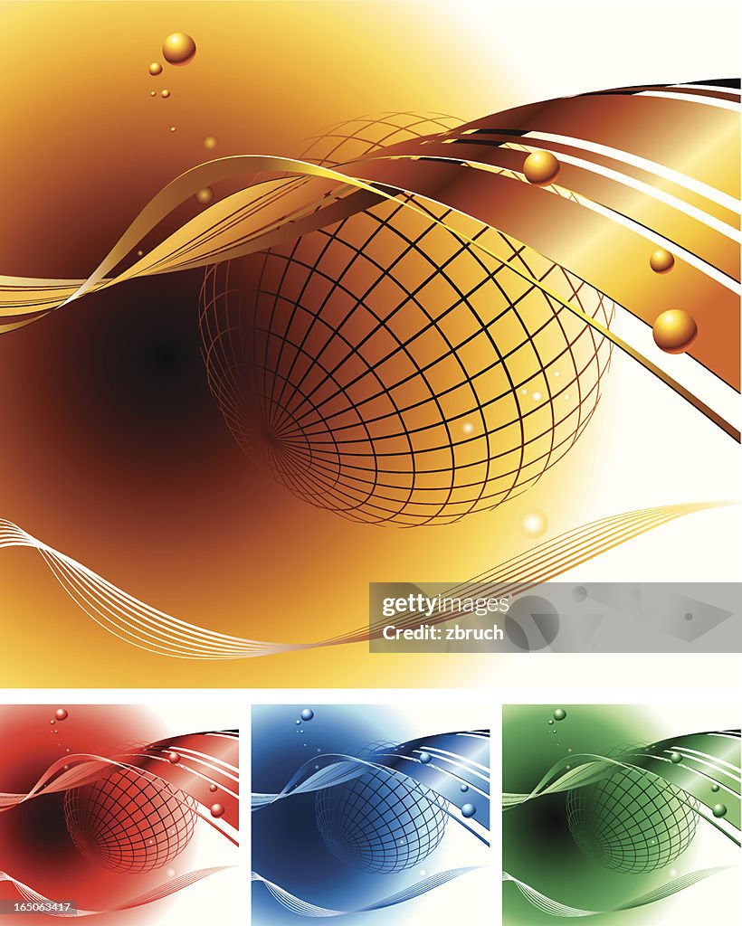 Vector Composition With Space Globe Elements High-Res Vector Graphic ...