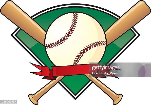 ilustraciones, imágenes clip art, dibujos animados e iconos de stock de logotipo de béisbol - pelota de béisbol