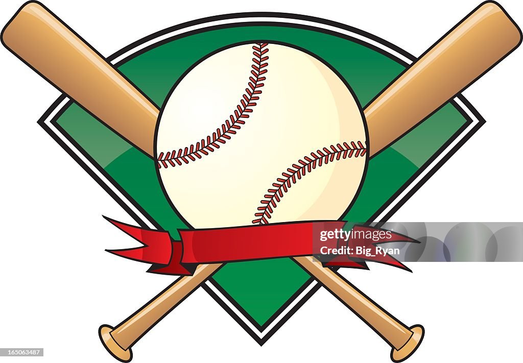 A vector template for a baseball
